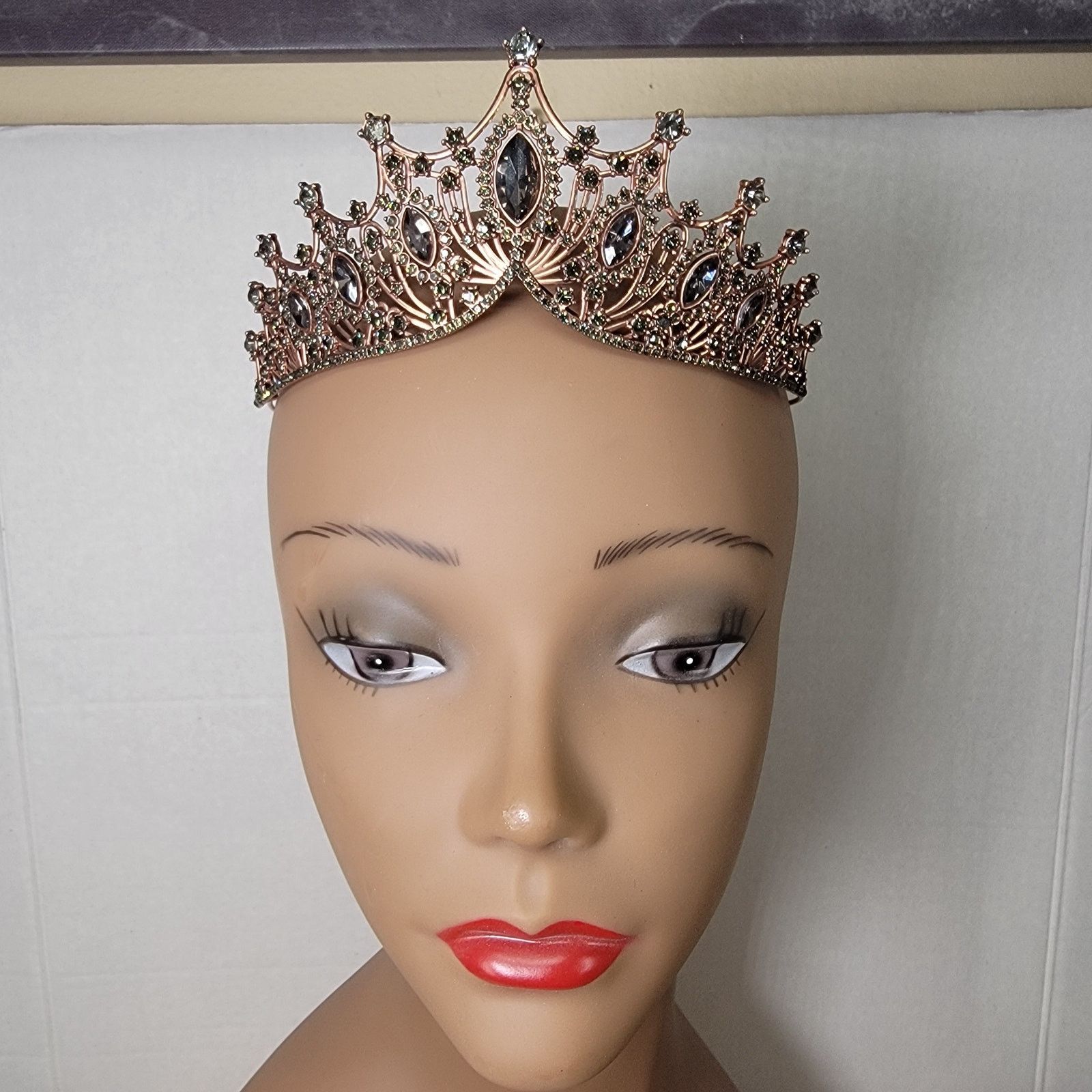 Other Rose Gold Color Tiara w/ Dark Jewels Size ONE SIZE - 1 Thumbnail