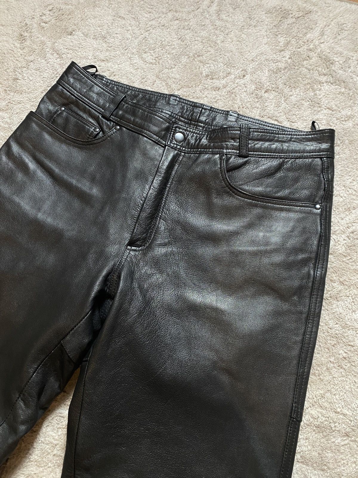 If Six Was Nine Black Vintage Goat Leather Opium Pants Size US 35 - 4 Thumbnail