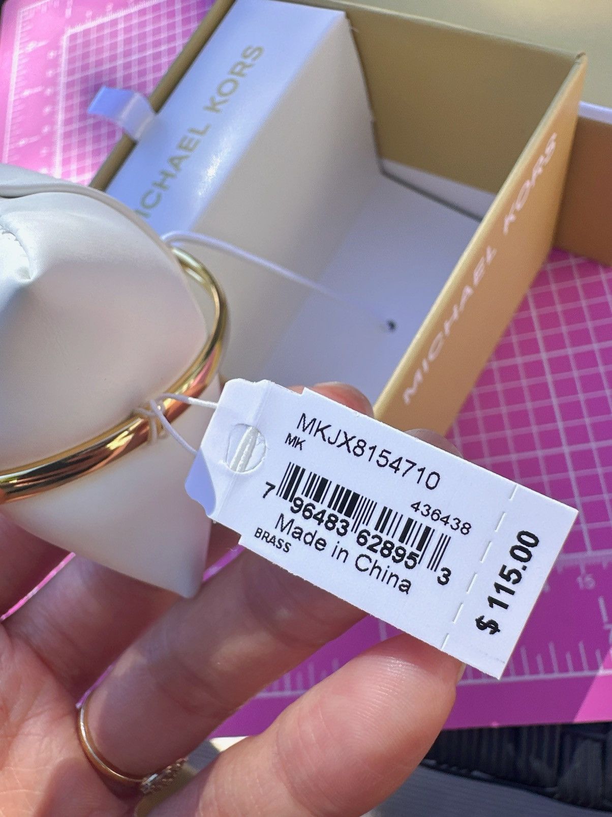 Michael Kors Michael Kors Brass adjustable bracelet bangle MKJX8154710 Size ONE SIZE - 3 Thumbnail