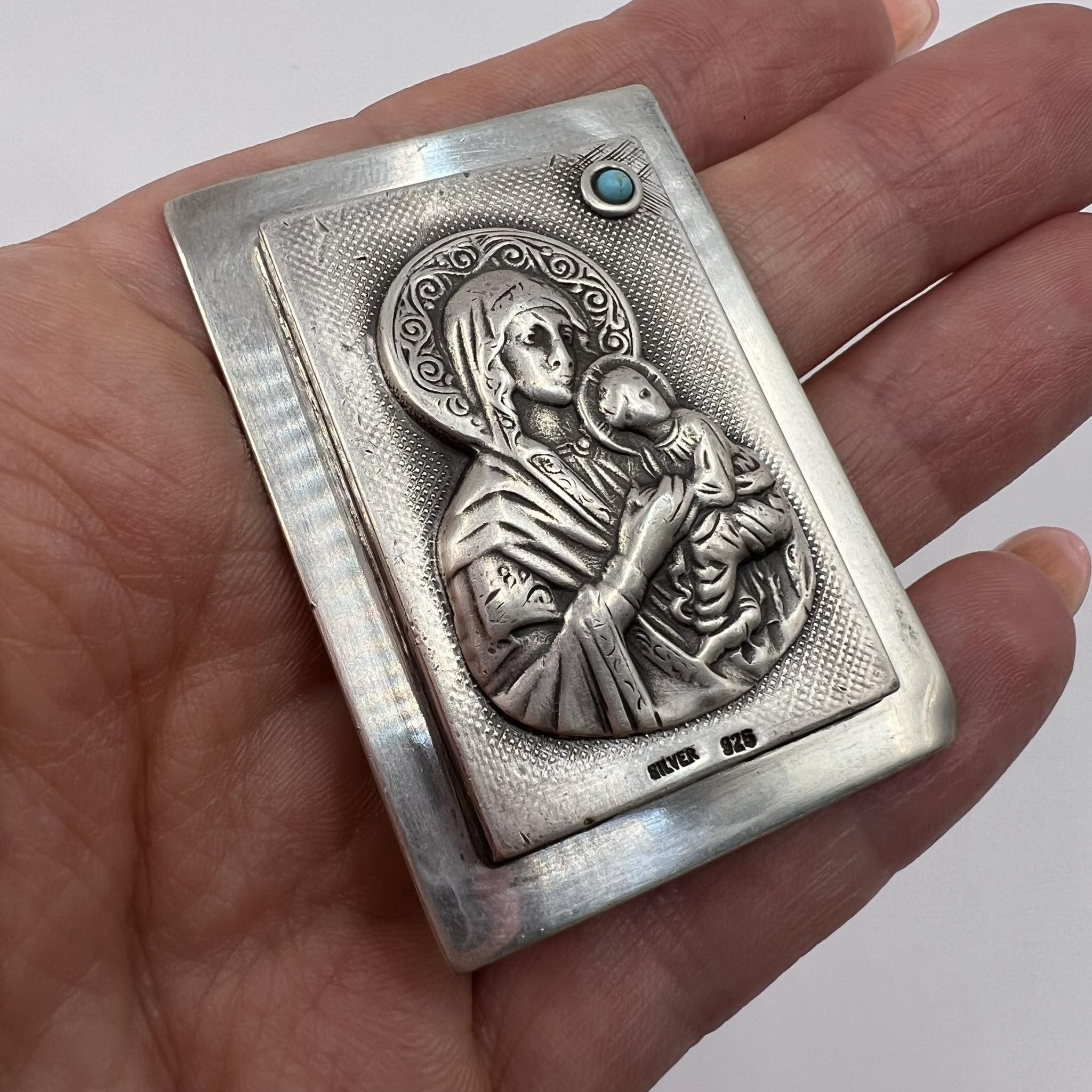Vintage Vintage Silver 925 Icon Italy Turquoise Marked 49g Size ONE SIZE - 6 Thumbnail