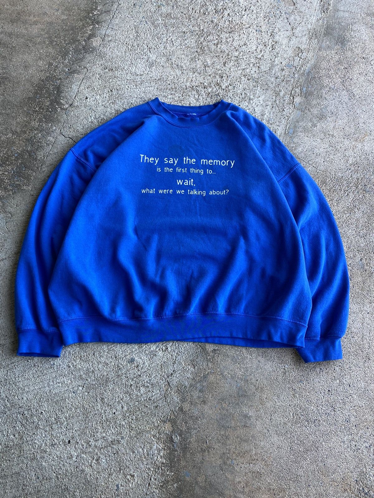 Japanese Brand × Vintage Vintage Y2K Memory Saying Funny Sweatshirt Size US XL / EU 56 / 4 - 1 Thumbnail