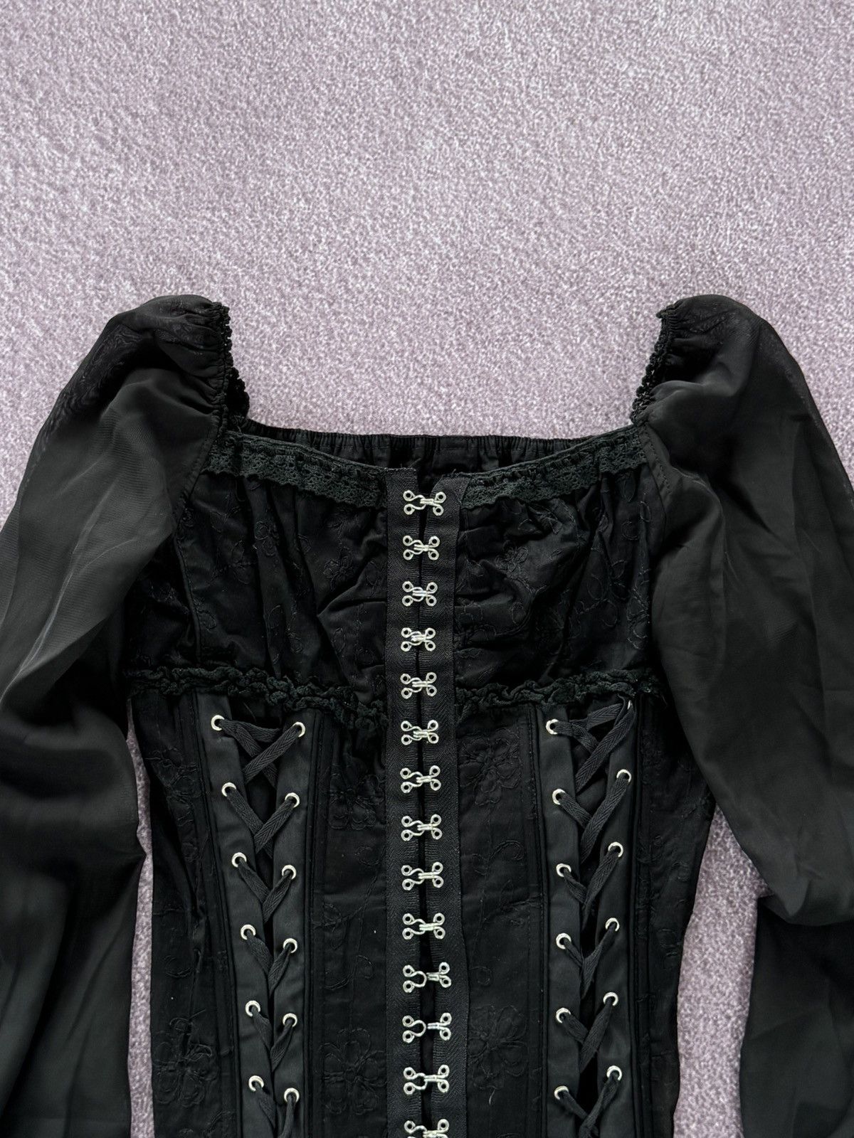Hysteric Glamour Vintage Crazy Design 00s Opium Mesh Long Sleeve - Goth Size M / US 6-8 / IT 42-44 - 2 Thumbnail