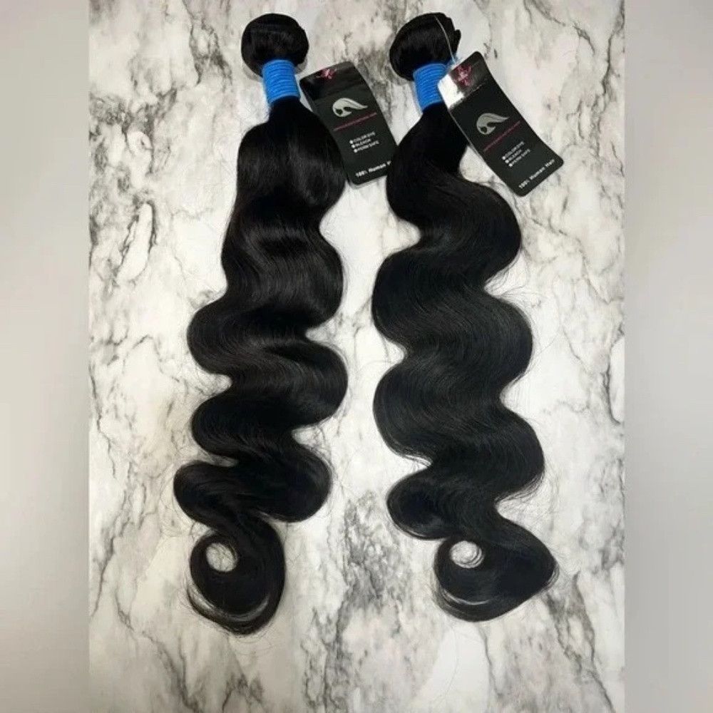 Other 22” & 22” Brazilian Body Wave Natural Black Unprocessed 100 Size ONE SIZE - 4 Thumbnail