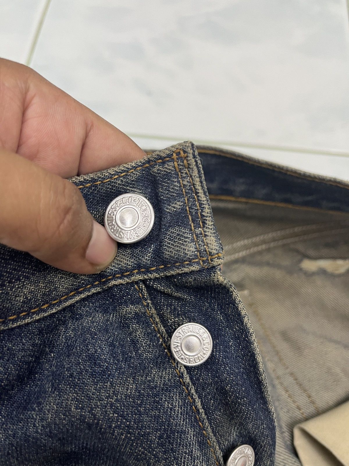 Levi's 🔥🔥🔥RARE VTG LEVIS DISTRESSED DENIM Size US 28 / EU 44 - 15 Thumbnail