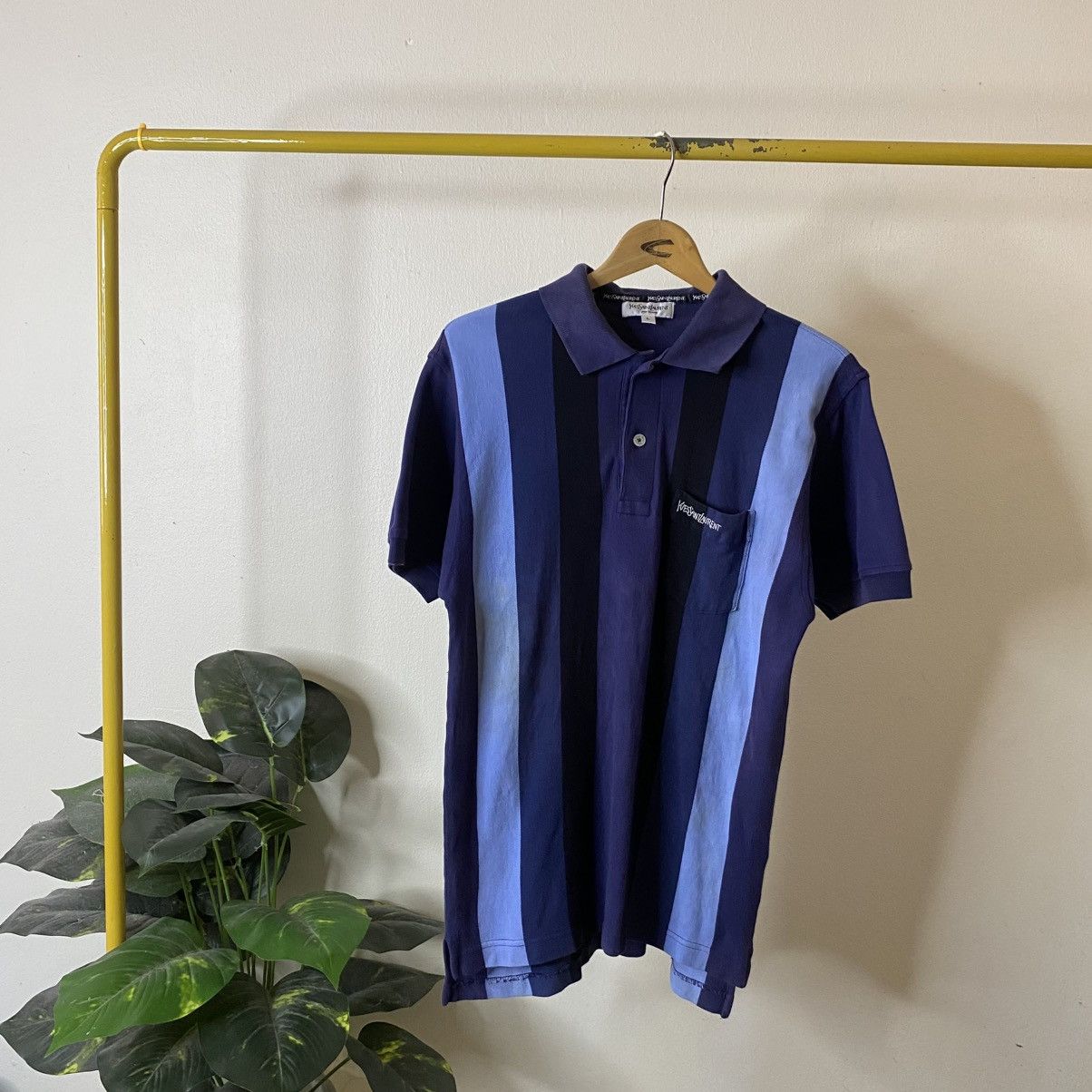 Yves Saint Laurent Vintage YSL Pour Homme Stripes Polo T Shirt Size US S / EU 44-46 / 1 - 1 Thumbnail