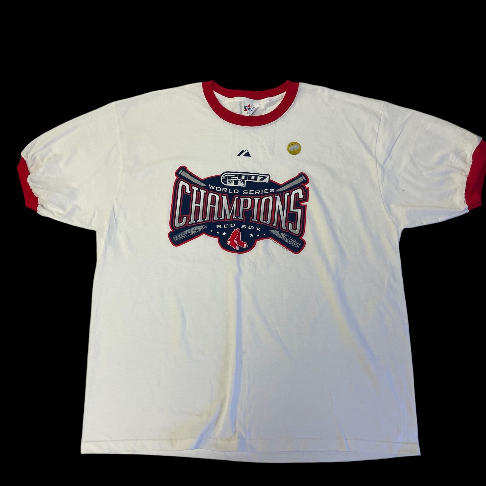 Majestic NEW Majestic 2007 MLB RED SOX World Series Champions RINGER Size US XXL / EU 58 / 5 - 2 Thumbnail