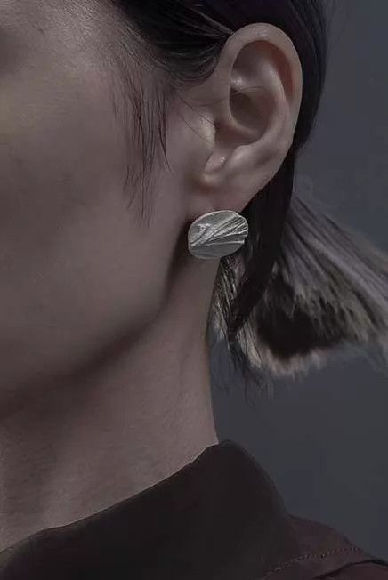 Uma Wang Detaj Uma Wang Herb Circular Silver White Earrings Size ONE SIZE - 5 Thumbnail