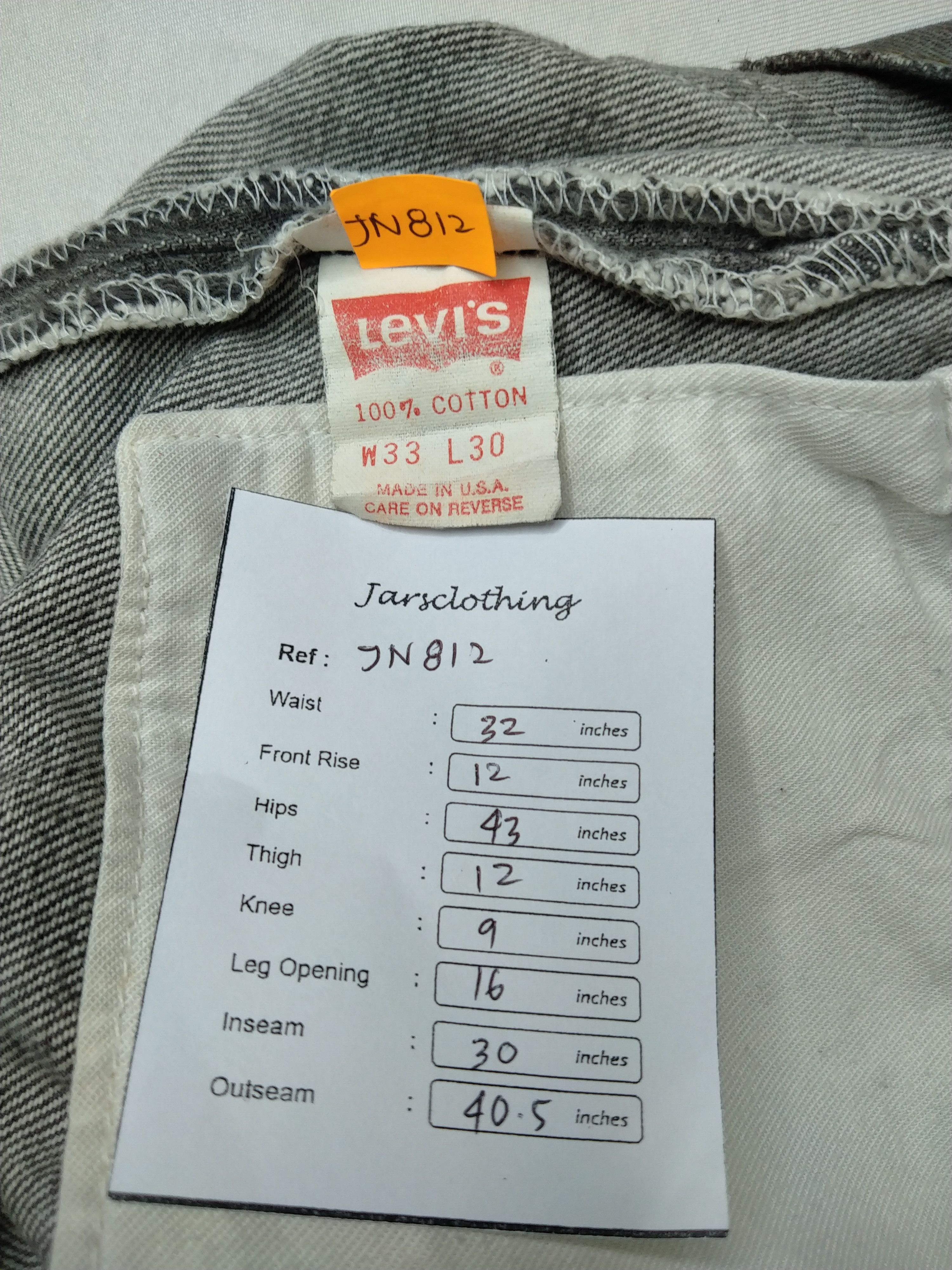 Japanese Brand 90s Vintage Levi's 501 USA Faded Black Denim 32x30 -JN812 Size US 32 / EU 48 - 8 Thumbnail