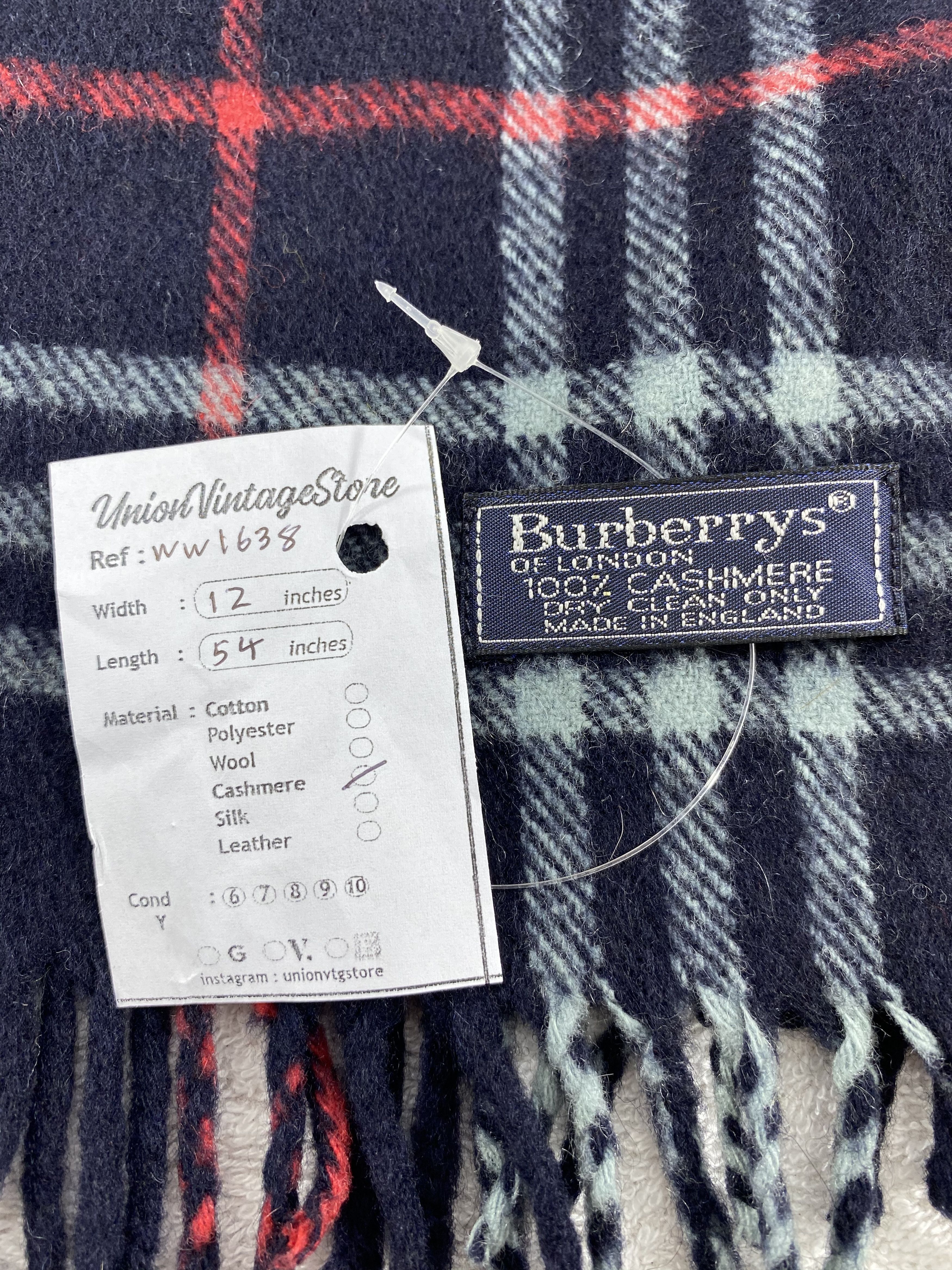 Burberry × Vintage Burberry Scarf / Muffler / Neckwear - WW1638 Size ONE SIZE - 4 Thumbnail