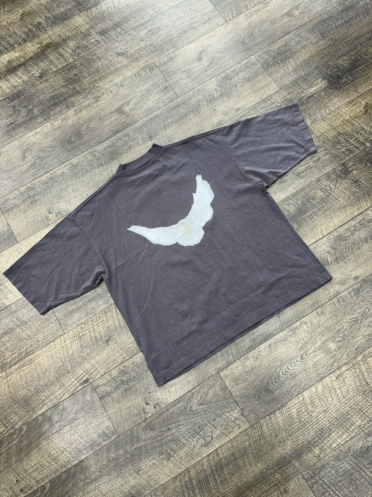 image of Balenciaga x Gap Oversized Dove Tee Grey (S), Men's (Size 2XL)