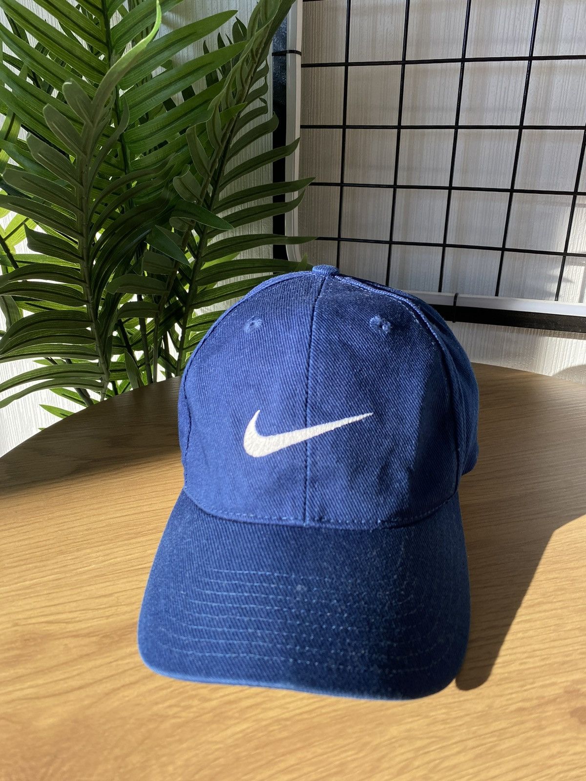 Nike × Vintage Nike Vintage 90’s Hat Navy Blue Logo Cap Rare Unisex OS Men Size ONE SIZE - 1 Thumbnail