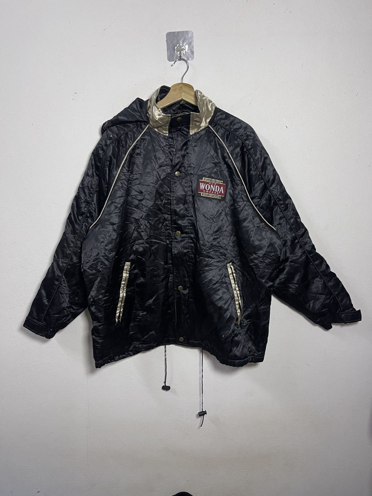 Japanese Brand Vintage Asahi Soft Drinks Wonda Coffee Nylon Racing Jacket Size US XL / EU 56 / 4 - 1 Thumbnail