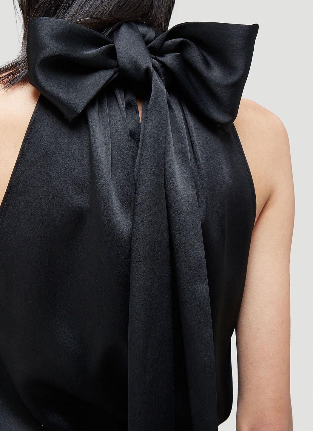 Saint Laurent Paris o1s1wg110125 652320 Lavallière-Neck Sleeveless Blouse Size M / US 6-8 / IT 42-44 - 5 Thumbnail