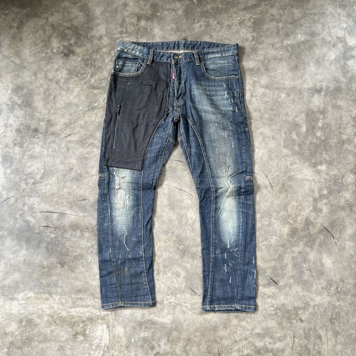 Dsquared2 Dsquared Archive Style Cargo Biker Denim Jeans Size US 34 / EU 50 - 1 Thumbnail