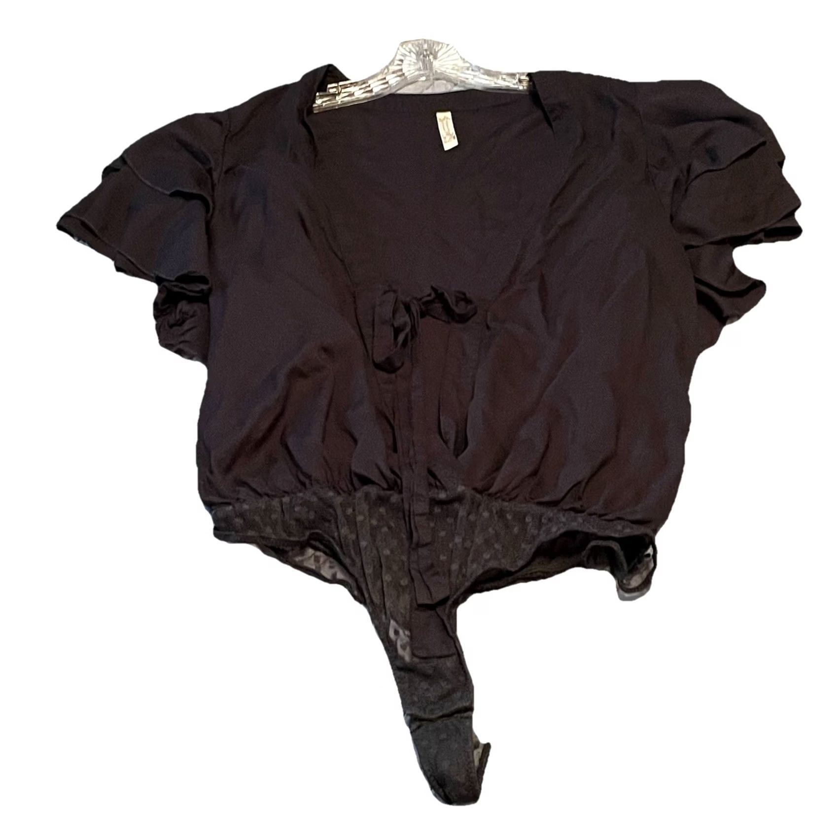 Free People Free People Intimately Call Me Later Bodysuit Top Navy Flutter Tie Ruffle M Navy Flutter Tie Ruffle Top Womens Summer Casual Vintage No Size M / US 6-8 / IT 42-44 - 3 Thumbnail