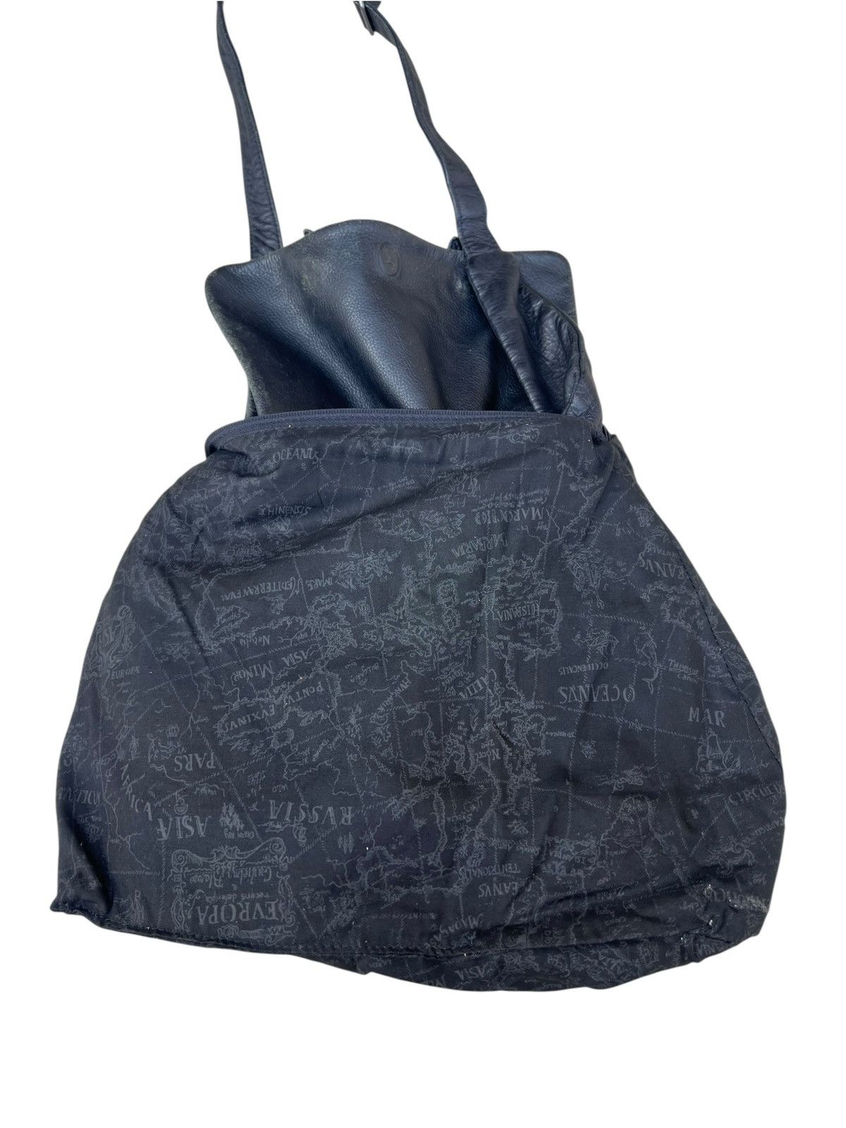 Leather Vintage ROSSI Florence Italy Faded Patina Cargo Sling Bag Size ONE SIZE - 15 Thumbnail