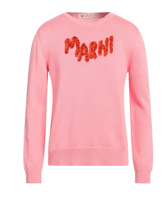 Marni Marni Cotton Cable Chenille Logo Sweater Size US L / EU 52-54 / 3 - 3 Thumbnail