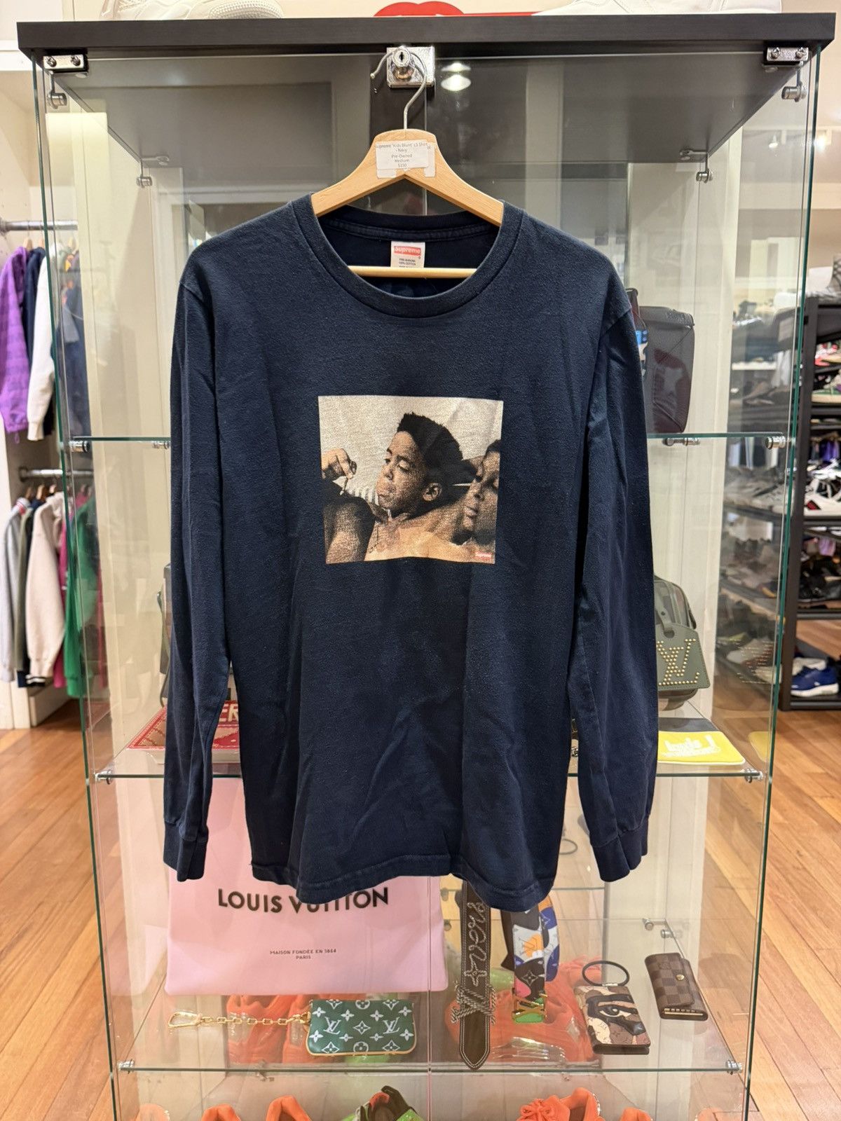Supreme x Larry Clark ‘Kids Blunt’ LS Shirt -Navy