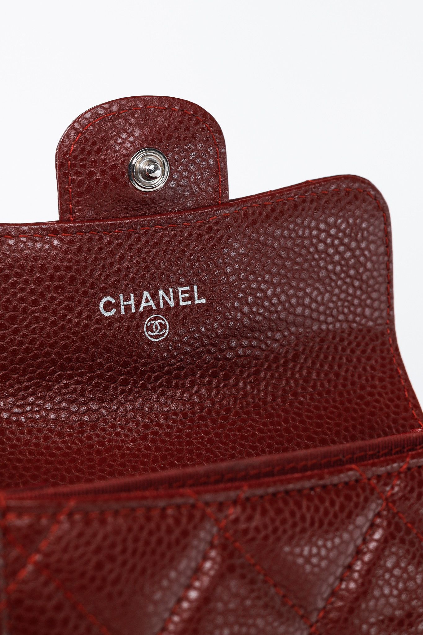 Chanel Chanel Red Caviar Leather Quilted Card Holder Size ONE SIZE - 8 Thumbnail