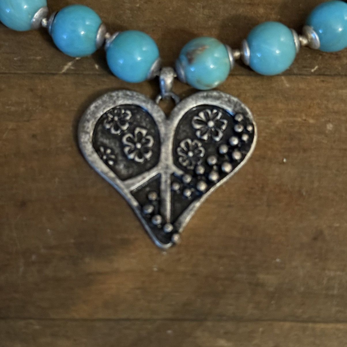 Liz Claiborne Axcess turquoise Healing and Compassion necklace & earrings Size ONE SIZE - 5 Thumbnail