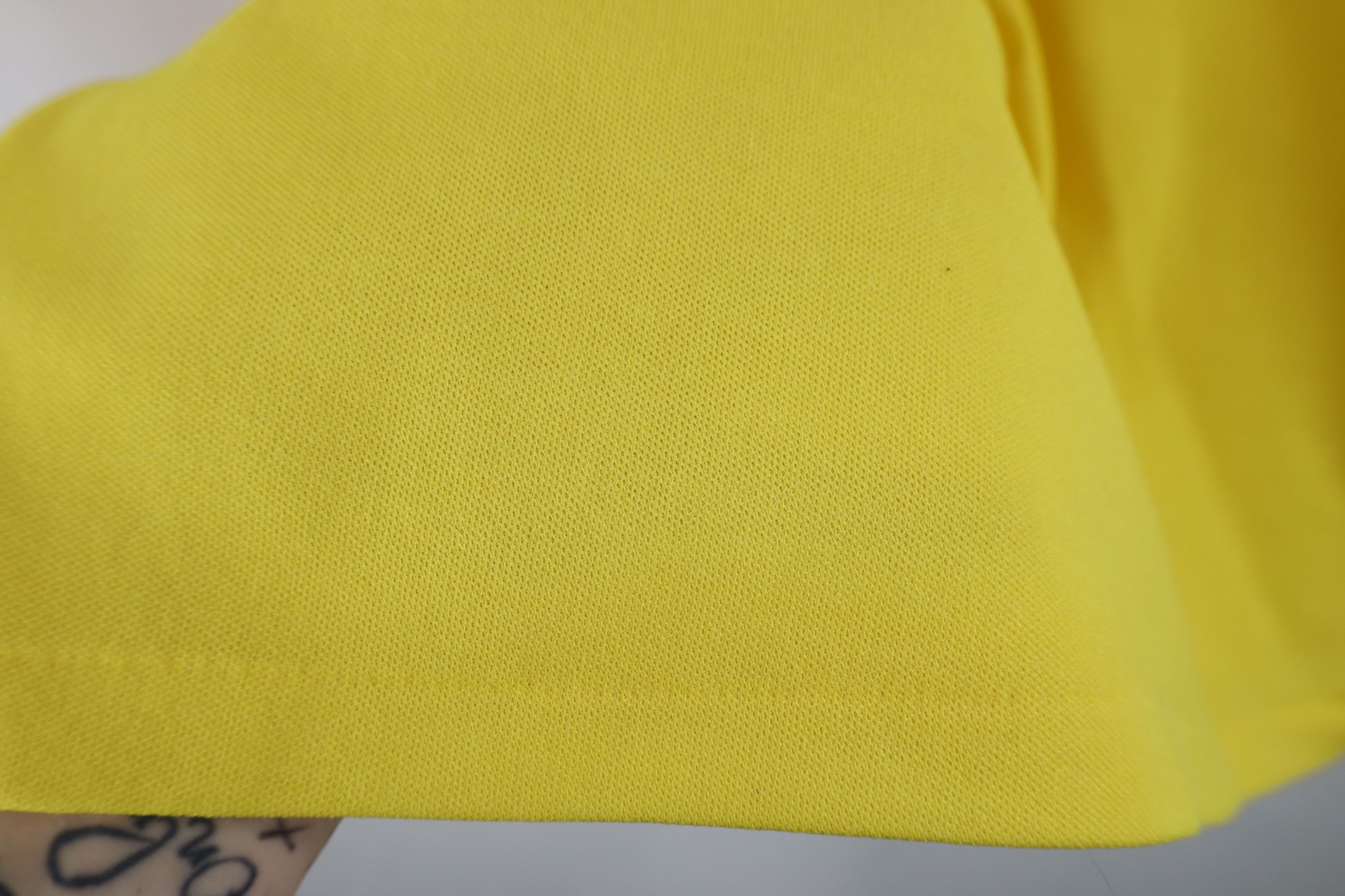 Vintage Vintage 70s Streetwear Collar Knit Polo Shirt Yellow USA Size US L / EU 52-54 / 3 - 6 Thumbnail