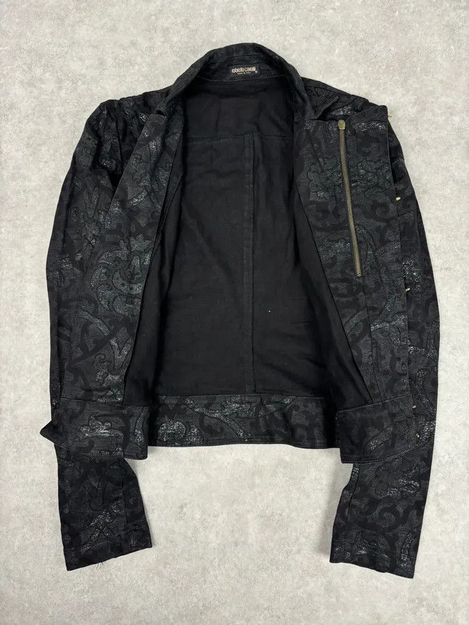 Roberto Cavalli 2000s Roberto Cavalli Black Obscure Damask Jacket Size M / US 6-8 / IT 42-44 - 7 Thumbnail