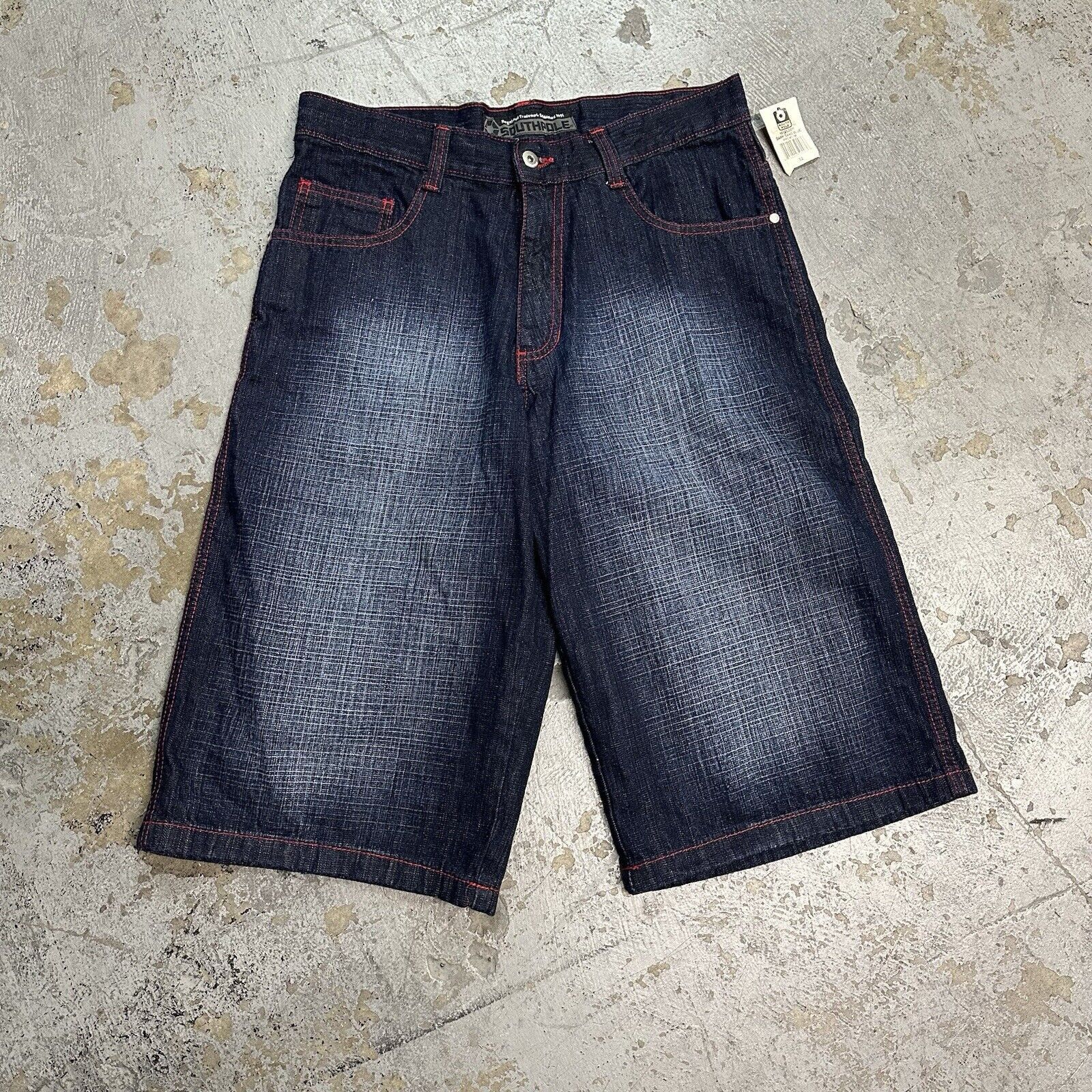 NWT Vintage Y2K Southpole Faded Baggy Denim Shorts Jorts