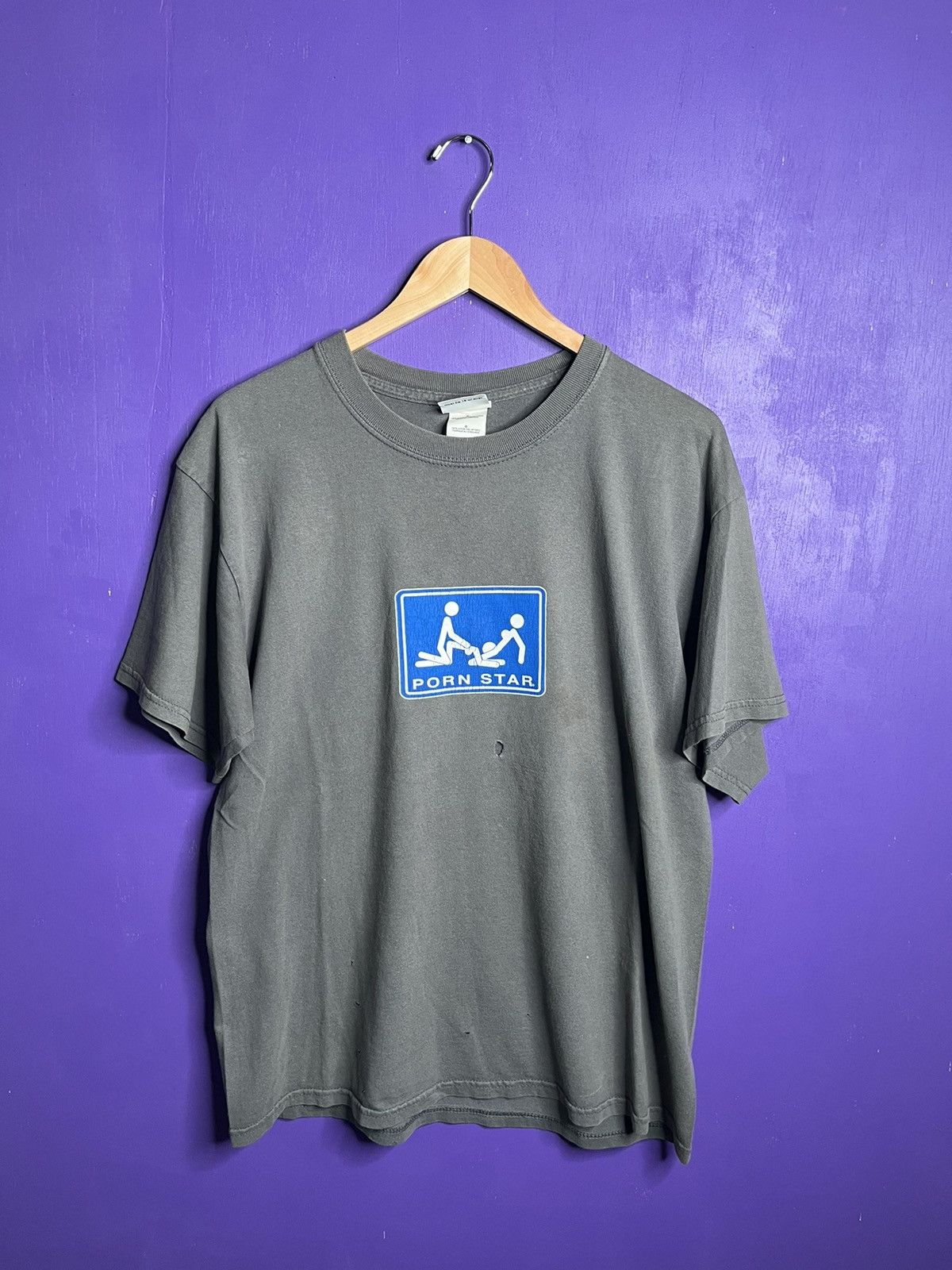 Vintage Vintage late 90s Porn Star brand faded sex shirt Size US L / EU 52-54 / 3 - 1 Thumbnail