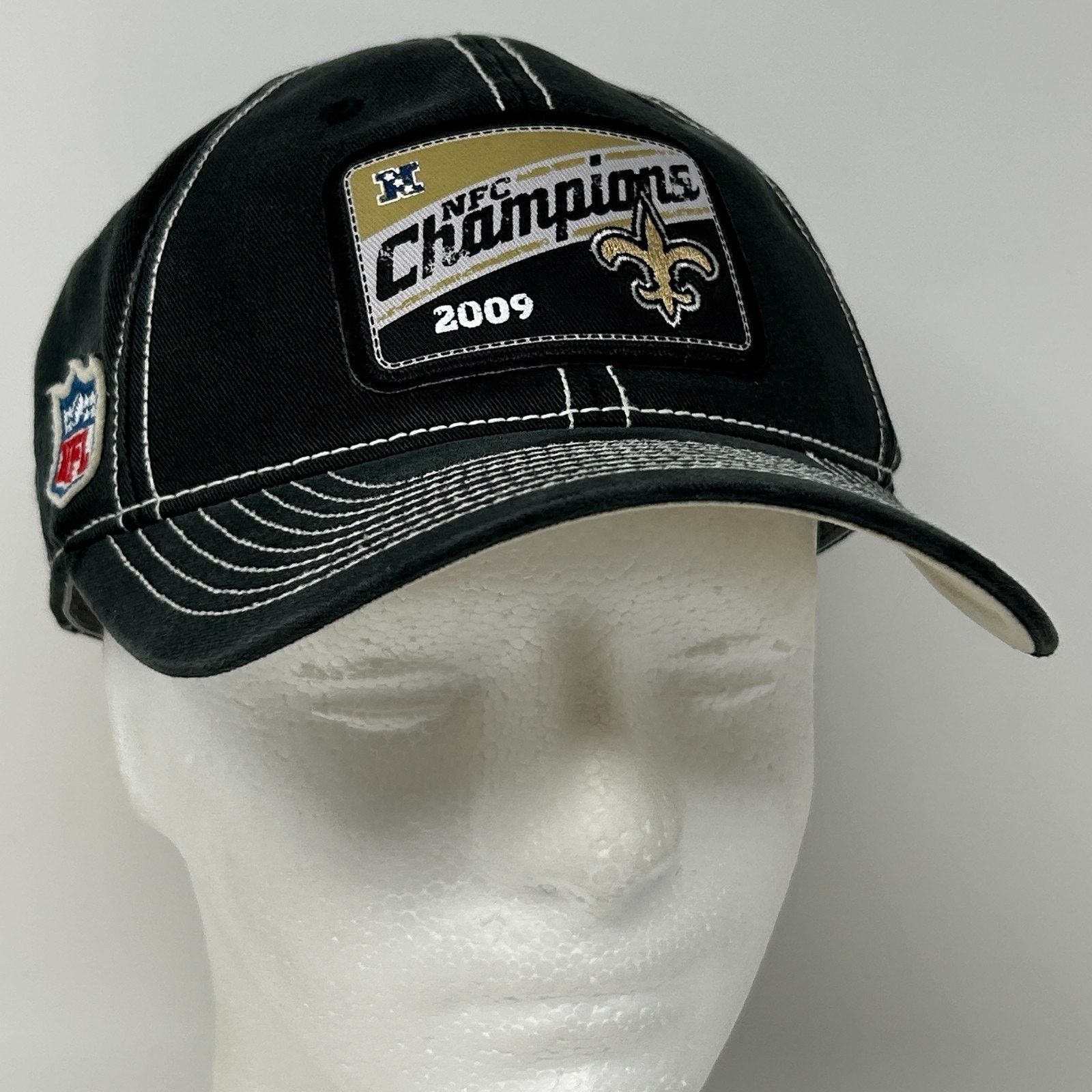 Reebok New Orleans Saints 2009 NFC Champions Hat Baseball Cap Size ONE SIZE - 11 Thumbnail