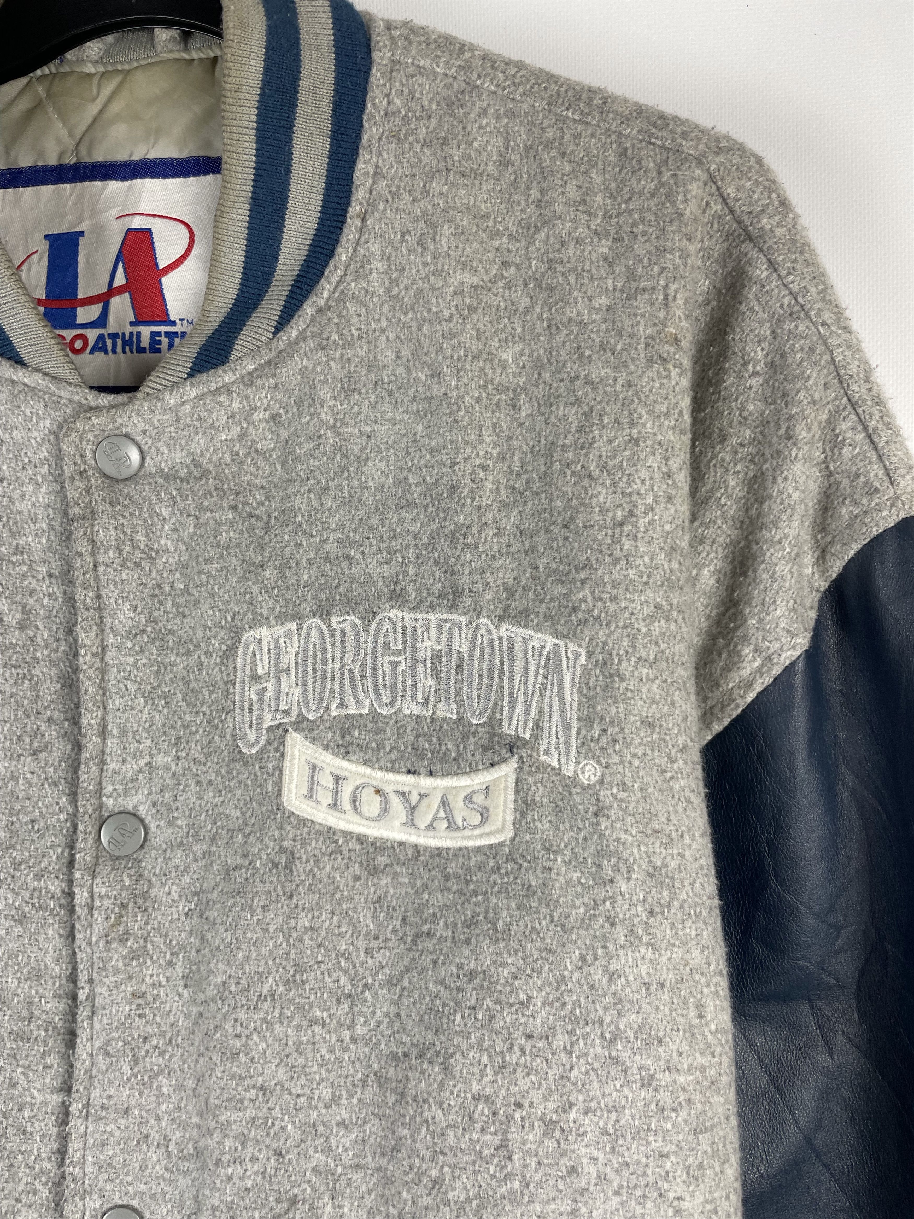 MLB Vintage 90s Georgetown Hoyas jacket 90s Size US XL / EU 56 / 4 - 4 Thumbnail
