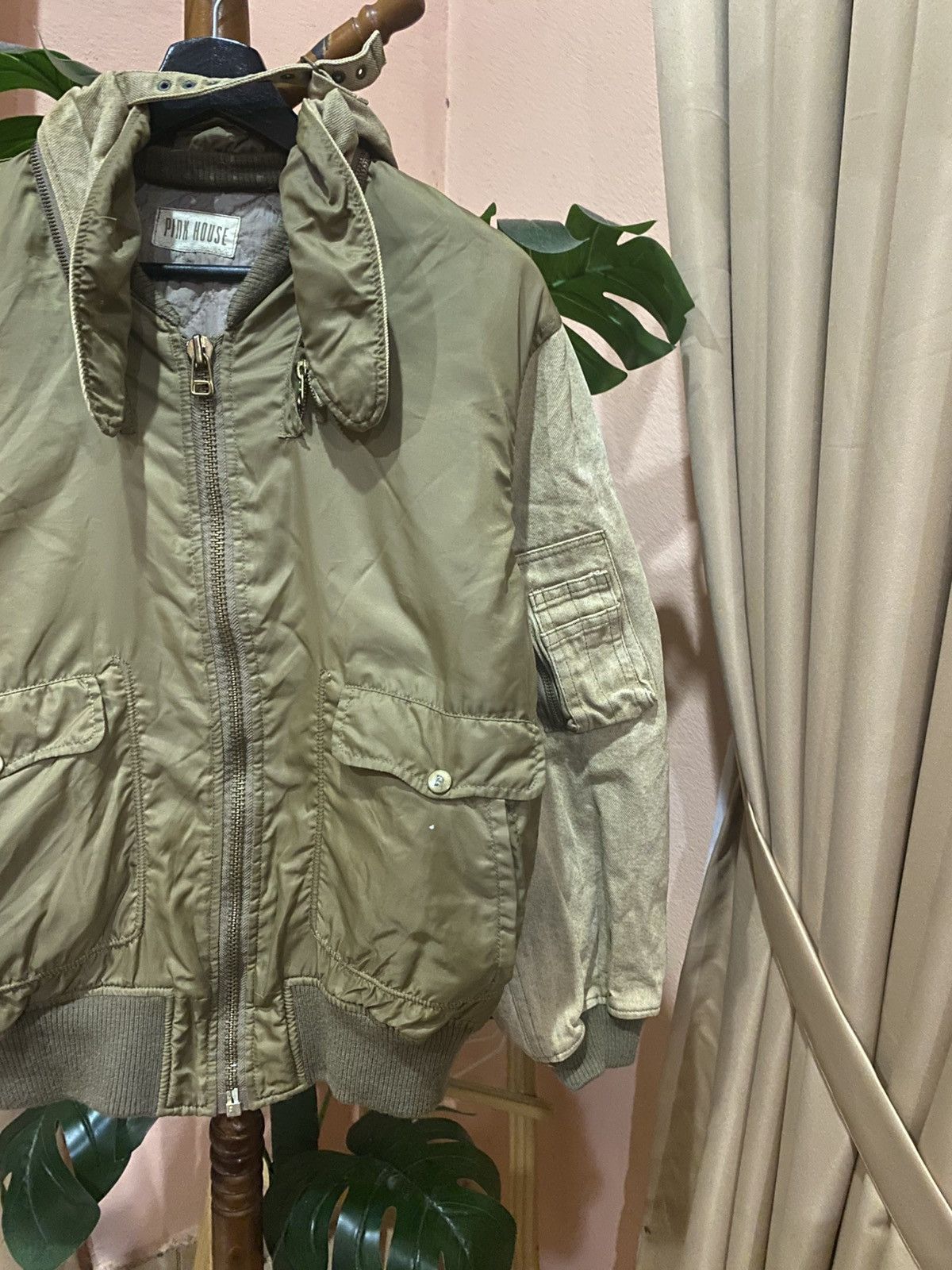 Pink House Vintage Pink House Military Bomber Jacket - Olive Green Size US M / EU 48-50 / 2 - 6 Thumbnail