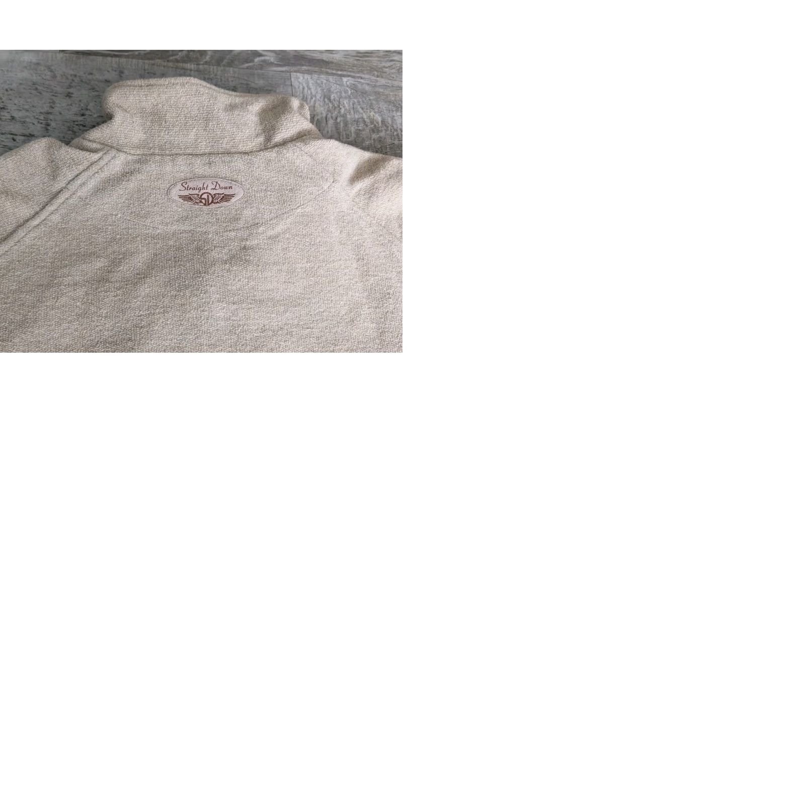 CLOT Straight Down Mens 2XL Quarter Zip Pullover Sweatshirt Beige Terr y Cloth Embroidered Logo USA Michigan State Spartans Golf Pullover Adults Be g e Size US XXL / EU 58 / 5 - 10 Thumbnail