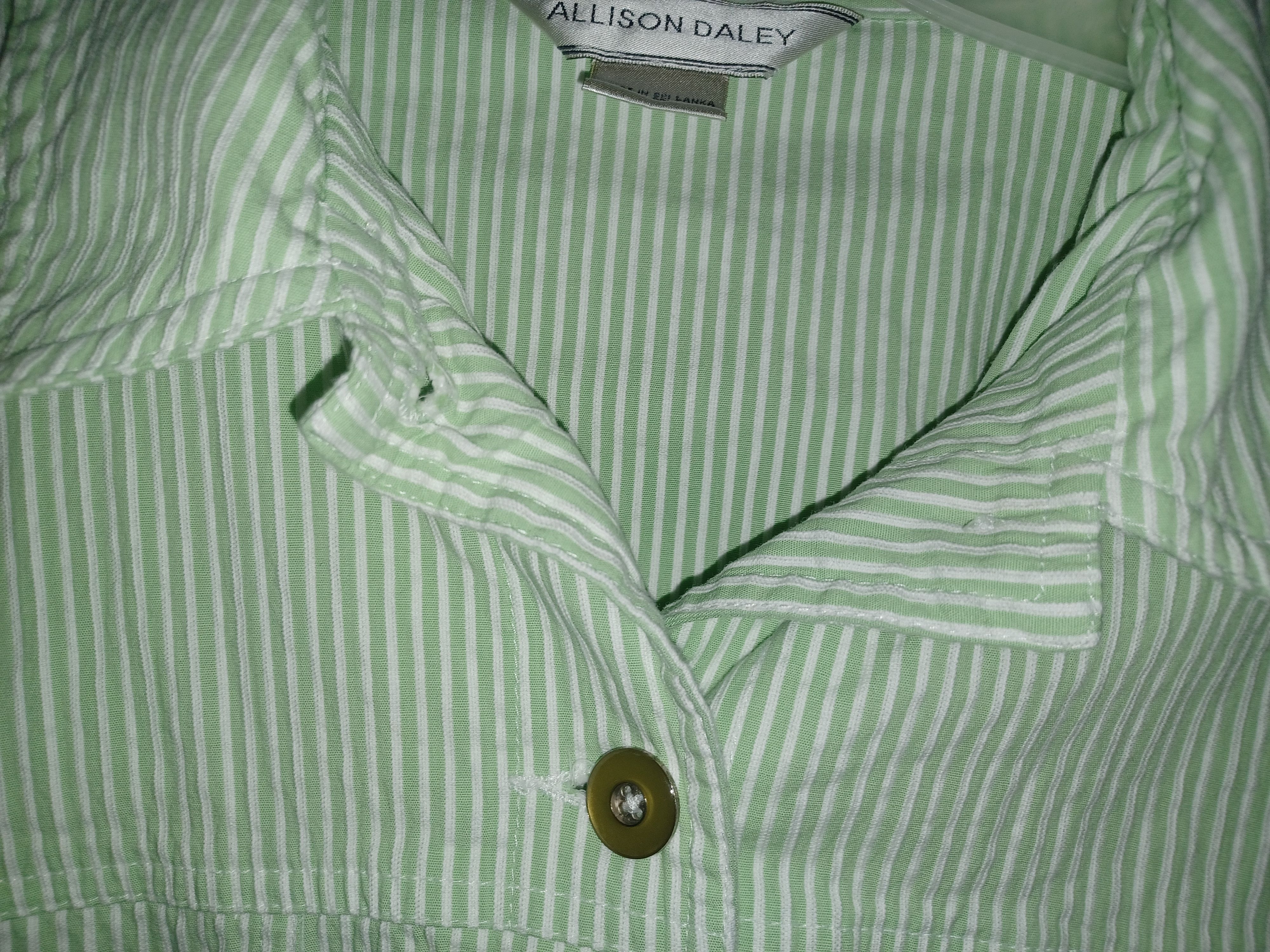 Other Allison Daley Women's Shirt/Jacket SZ 12 Lt. Green & White Size XL / US 12-14 / IT 48-50 - 4 Thumbnail