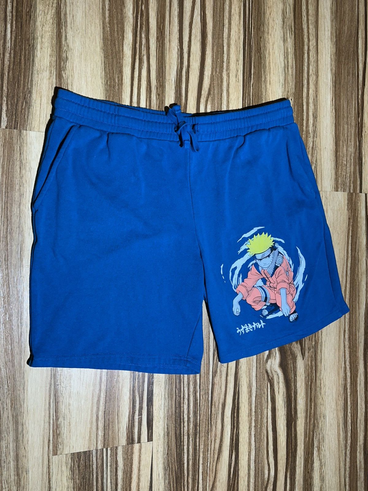 Other Vintage 2002 Naruto Blue Graphic Men Shorts Size US 34 / EU 50 - 2 Thumbnail