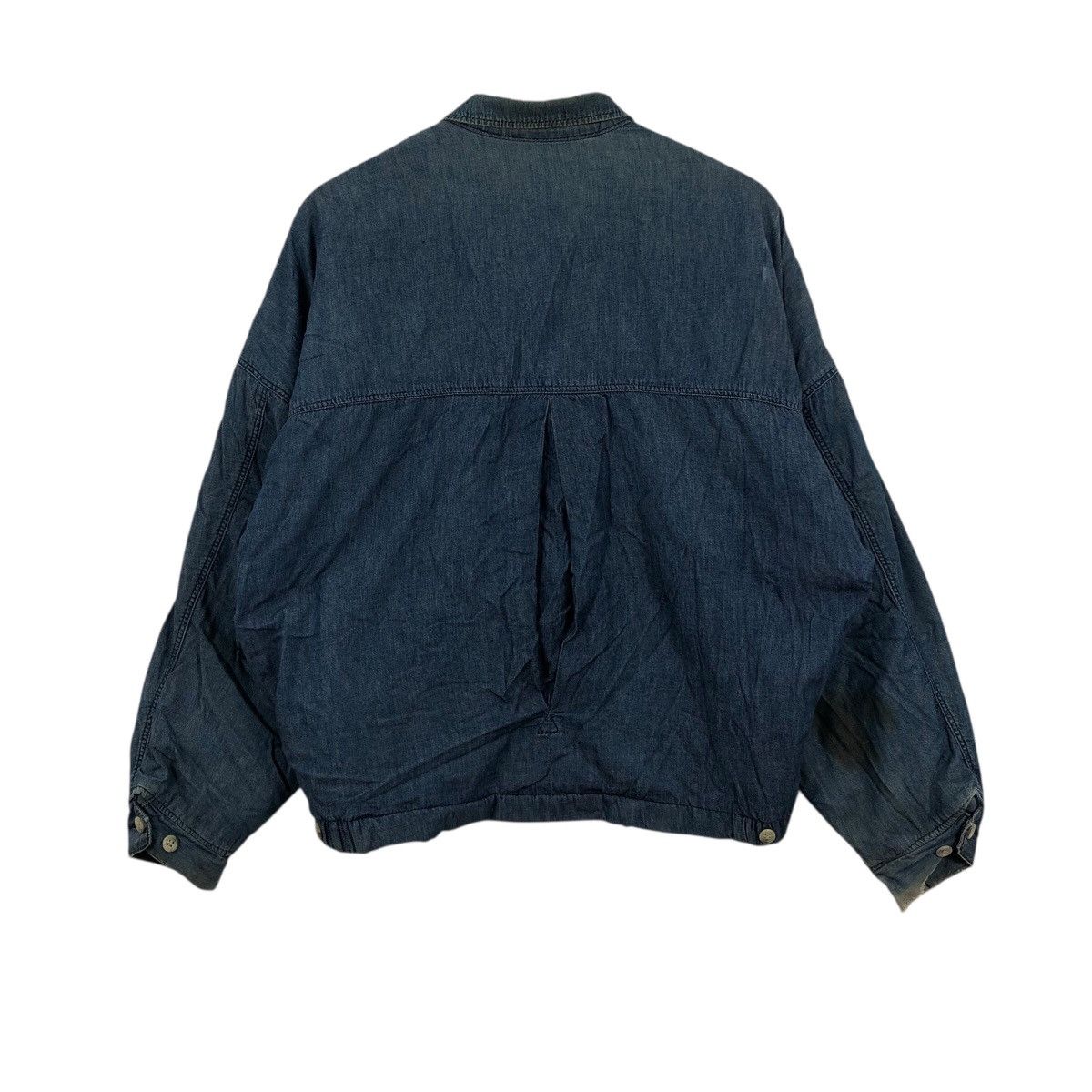 Edwin Vintage 80s EDWIN USA Indigo Bomber Jacket Size M / US 6-8 / IT 42-44 - 4 Thumbnail