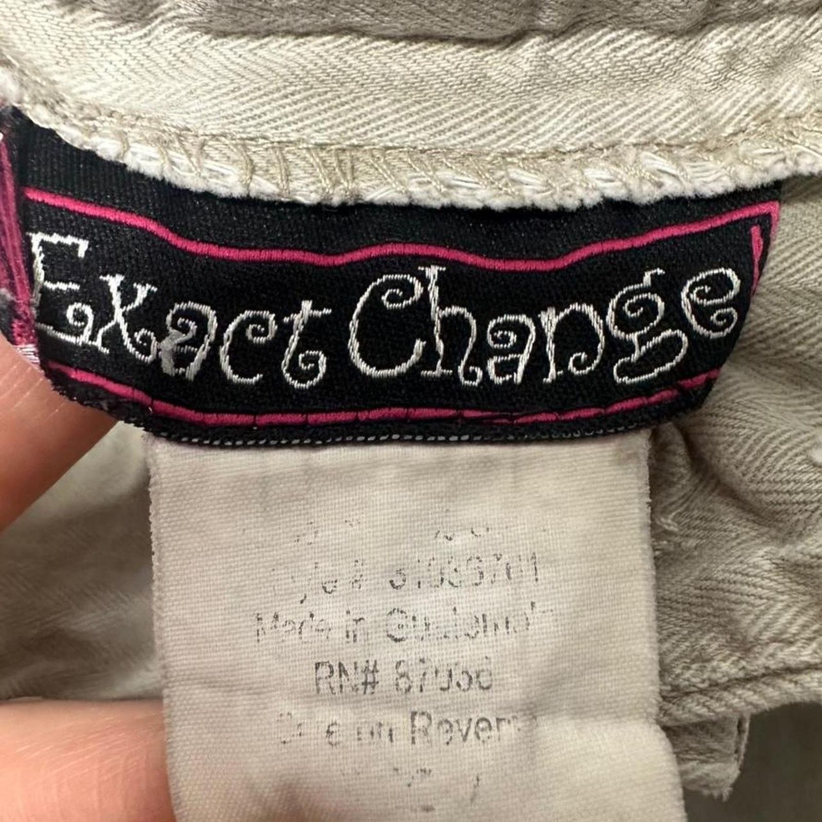 Other Exact Change Y2K 2000s Khaki Zipper Detailed Skirt Belt Loop Size 30" / US 8 / IT 44 - 4 Thumbnail