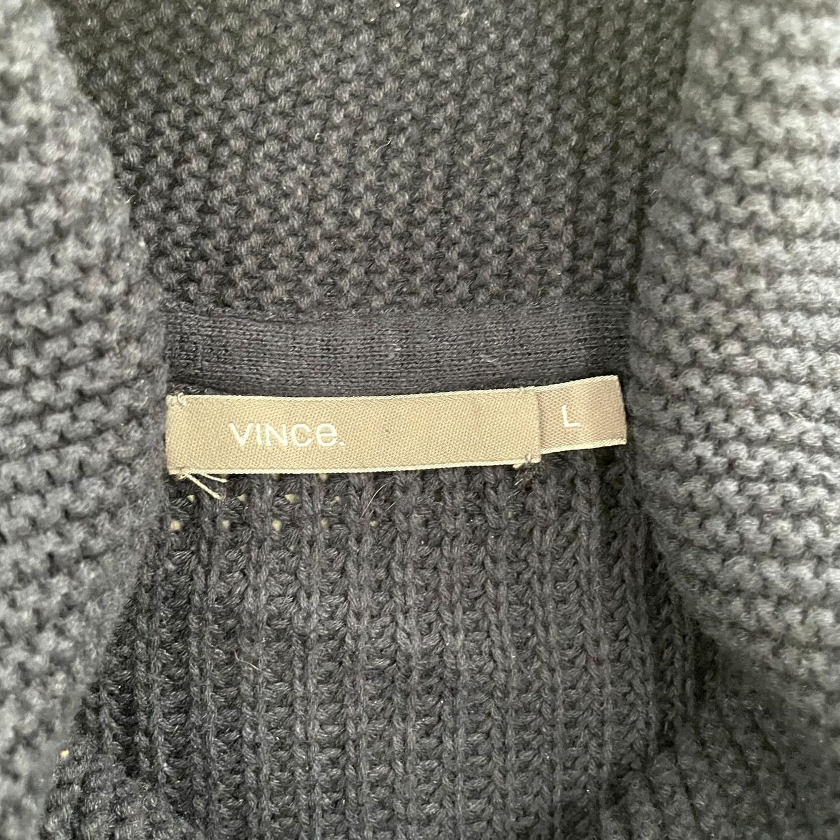 Vince Vince Sweater Adult Large Blue Linen Cotton Shawl Collar Pullover Knit Mens L Size US L / EU 52-54 / 3 - 5 Thumbnail