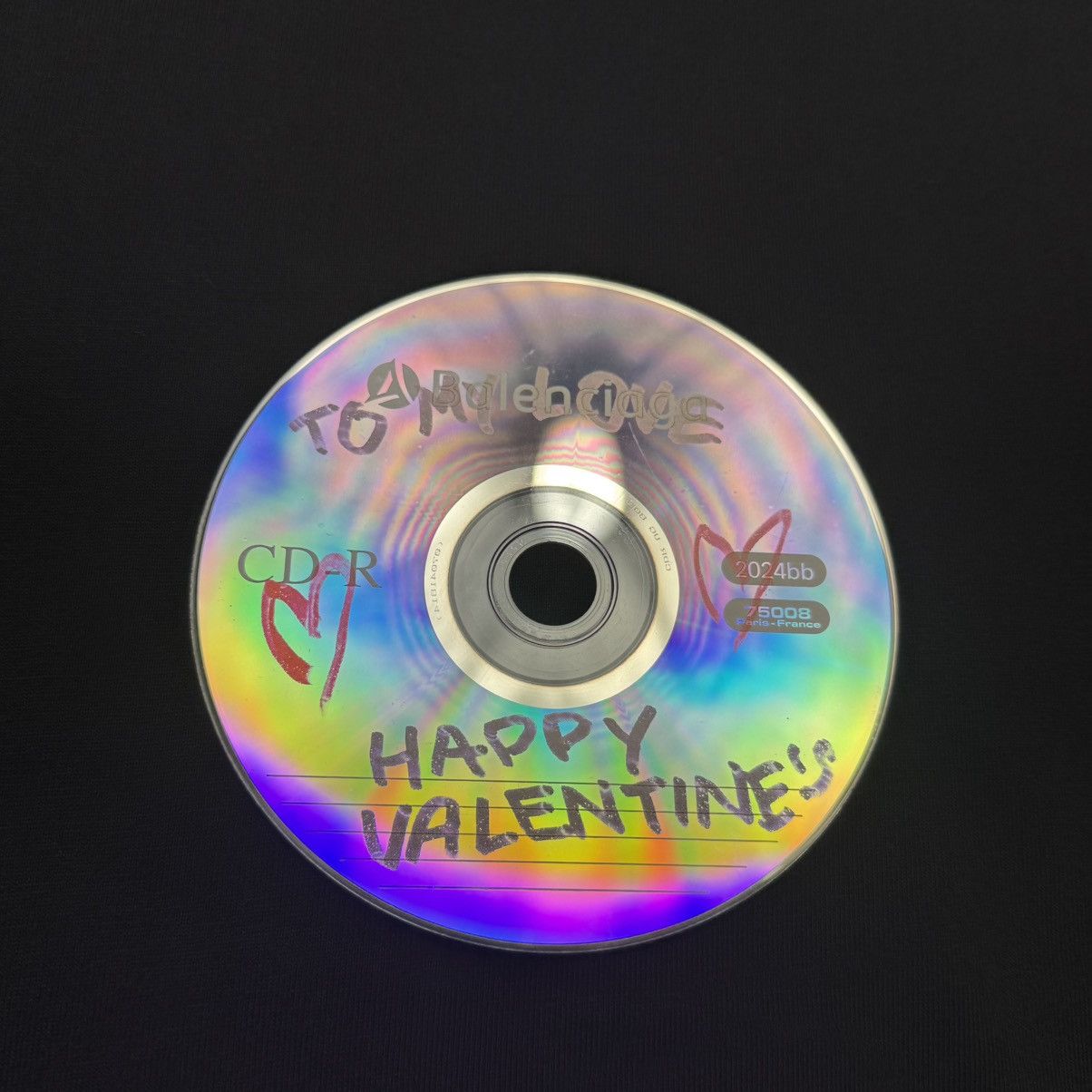 Balenciaga Balenciaga Valentine disk tee capsule *rare* Size US L / EU 52-54 / 3 - 2 Thumbnail