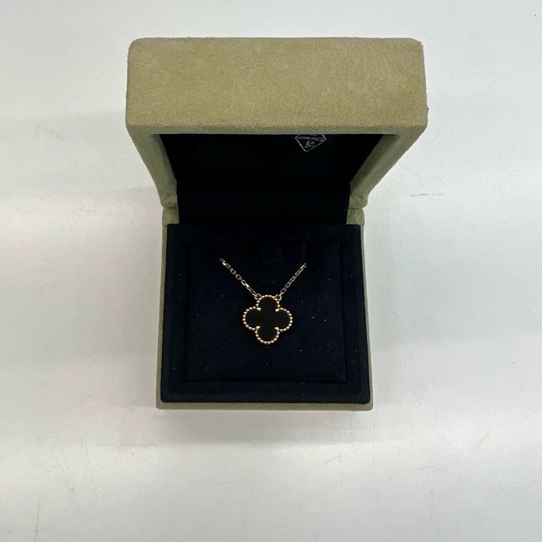 Vintage Van Cleef & Arpels Black Flower Necklace-yf Size ONE SIZE - 1 Thumbnail