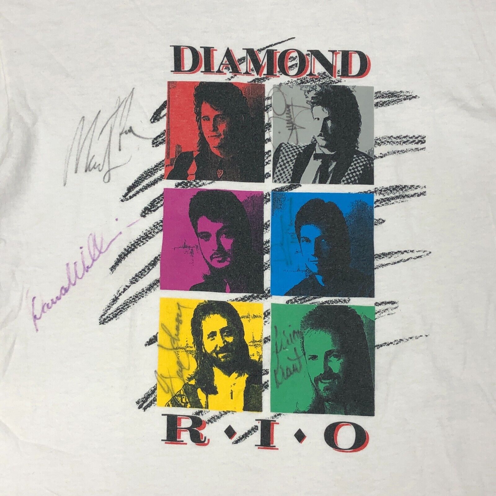 Vintage Vintage 1992 Diamond Rio Signed Tour Tee T Shirt White Size US L / EU 52-54 / 3 - 2 Thumbnail