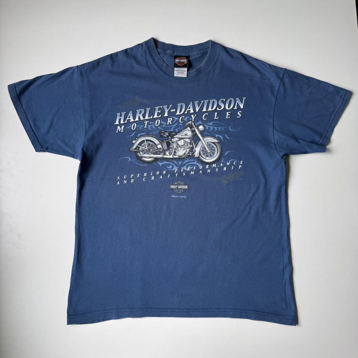 Harley Davidson × Vintage × West Coast Choppers Vintage 2003 Harley Davidson Motorcycle Washed T-shirt L USA Size US L / EU 52-54 / 3 - 9 Thumbnail