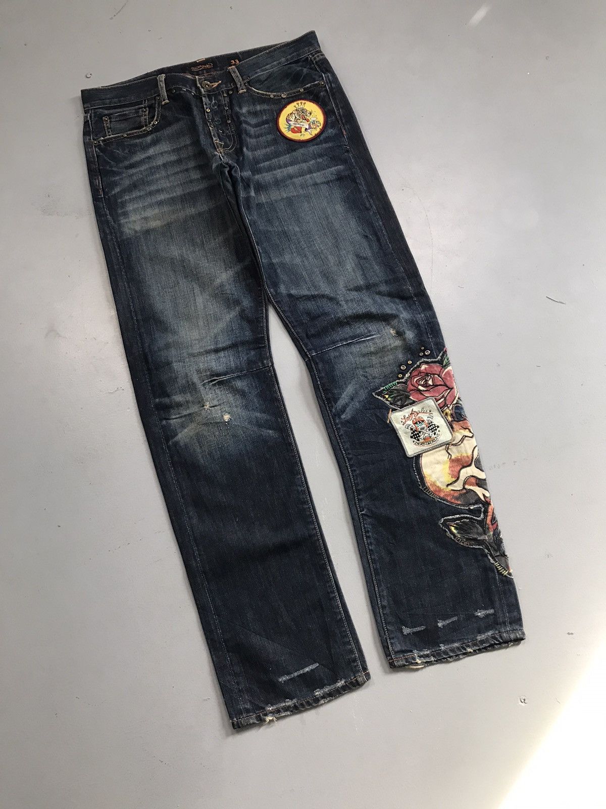 Ed Hardy Vintage Edhardy SpellOut printed denim Size US 34 / EU 50 - 5 Thumbnail