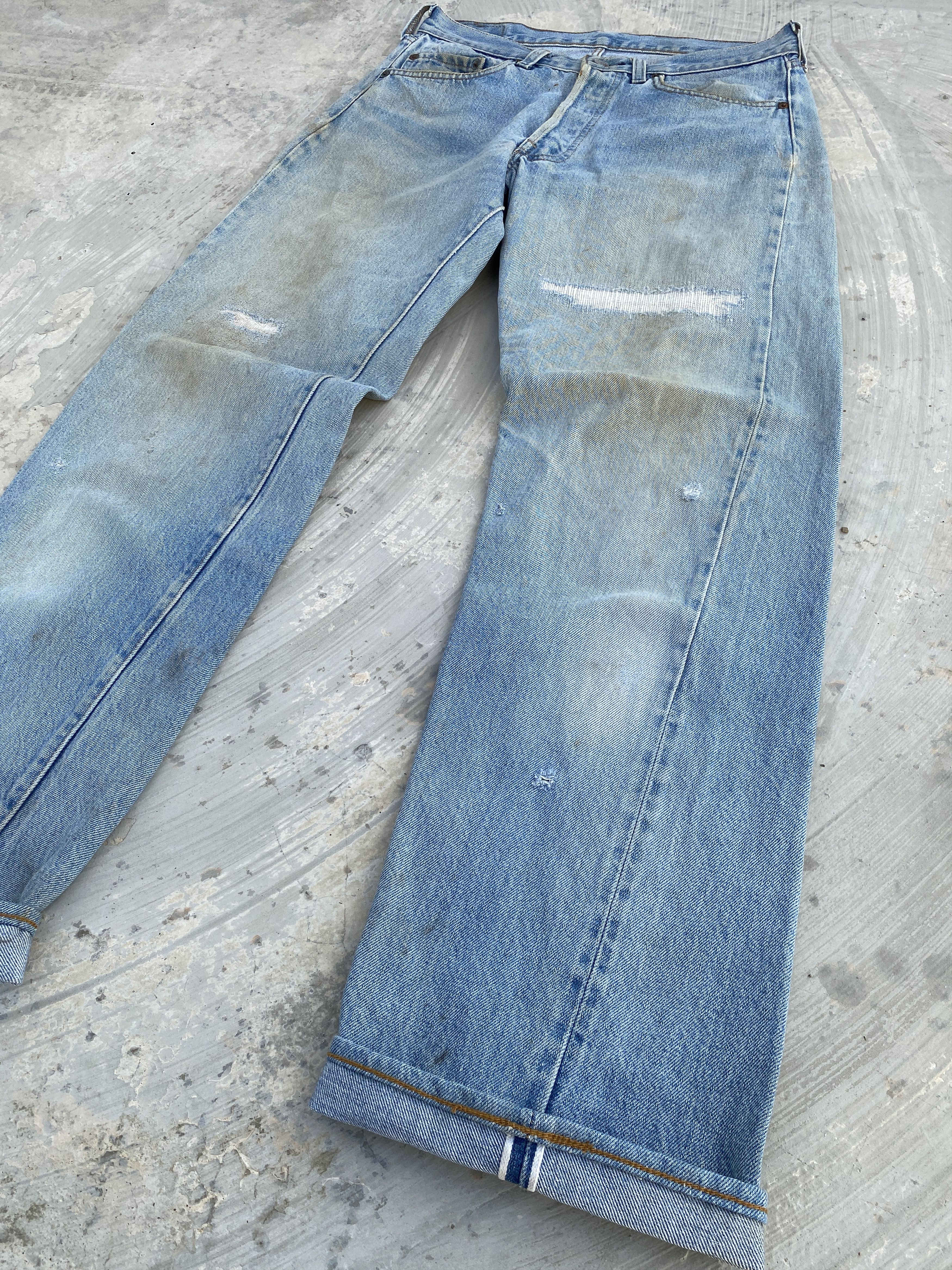 Levi's × Vintage Vintage 80s Levis 501 Redline #524 Selvedge Jeans Size US 31 - 5 Thumbnail