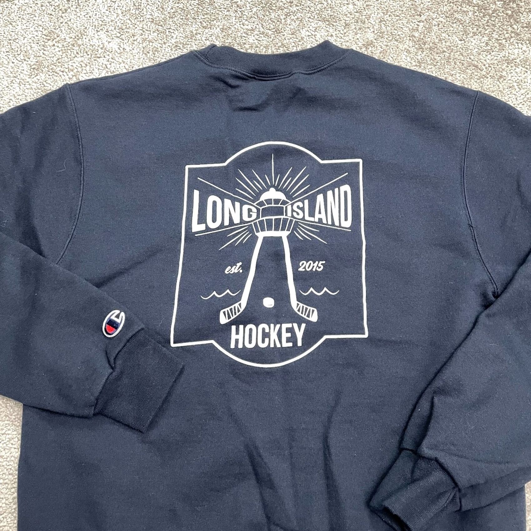 Champion Champion Eco Hockey Pullover Sweatshirt Womens S Navy Blue Logo Outdoor Size S / US 4 / IT 40 - 3 Thumbnail