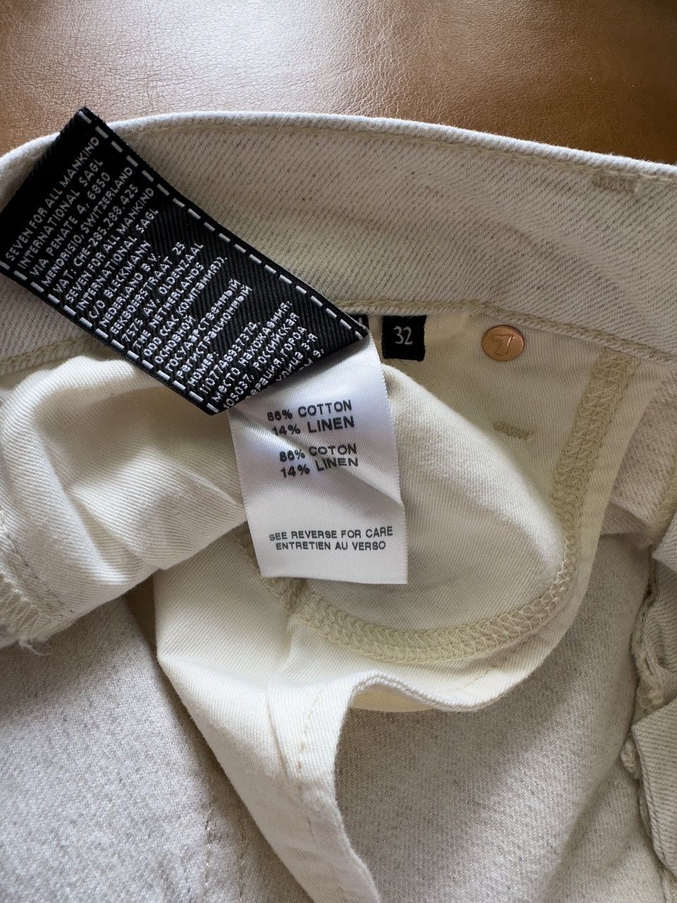 7 For All Mankind 7 for all Mankind Slimmy Jeans - White - Size 32 Size US 32 / EU 48 - 4 Thumbnail