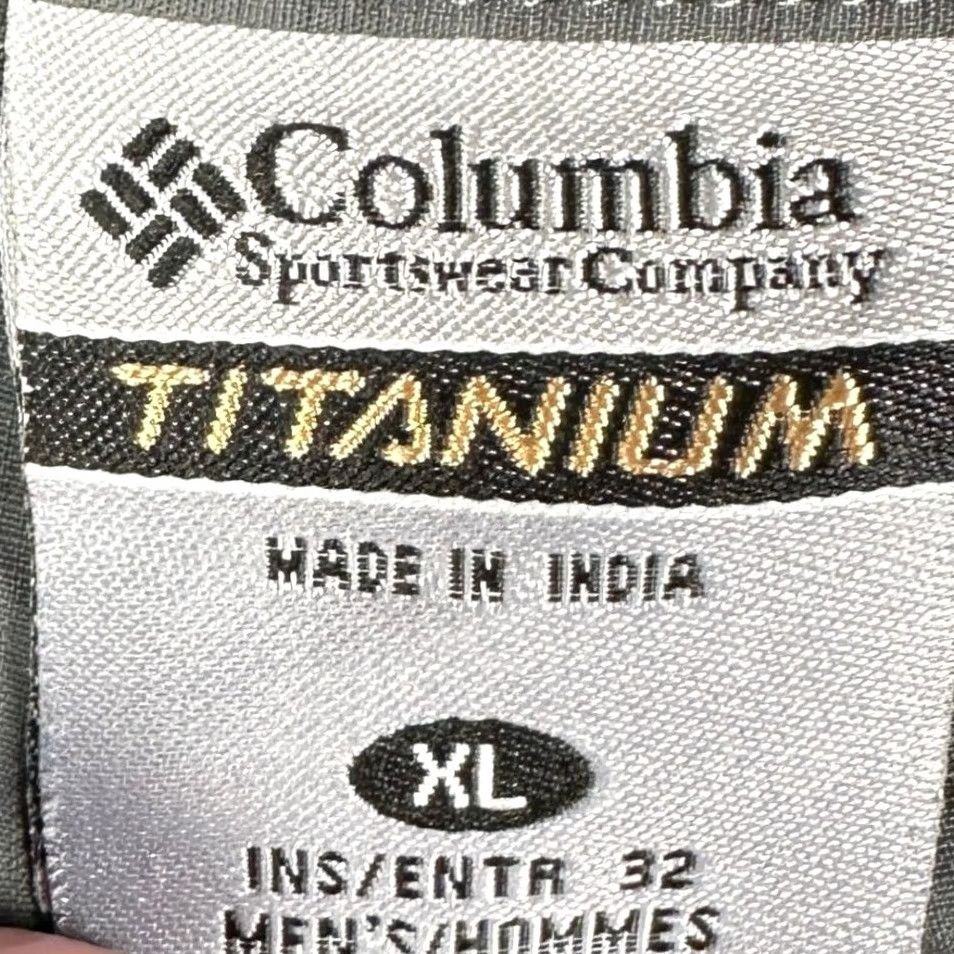 Vintage Columbia Titanium Pants Mens XL Grey Omni-Dry Convertible Cargo Hiking Camping Pants Size US 37 - 3 Thumbnail
