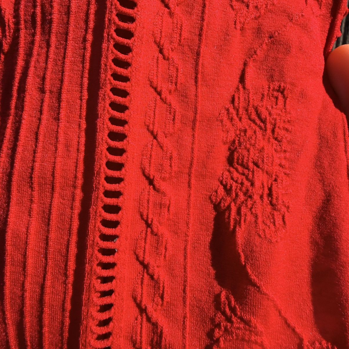 Other F&F Red Jacquard Ribbed Bodycon Tank Cutout Sides One Size Size ONE SIZE - 12 Thumbnail