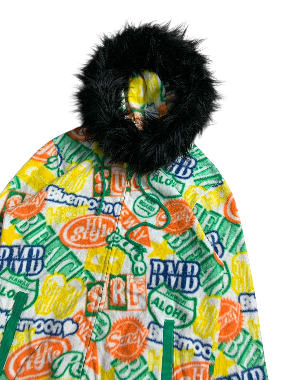 20471120 BLUE MOON BLUE FUR ZIP HOODIE BEAUTY BEAST ISSEYMIYAKE STYLE Size US M / EU 48-50 / 2 - 3 Thumbnail