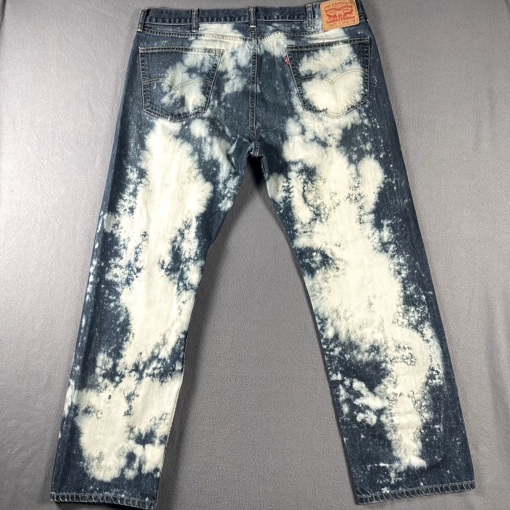 Denime Levis 505 Jeans 40x30 Acid Washed 80s 90s Rock N Roll Retro Denim Mens Size US 40 / EU 56 - 4 Thumbnail