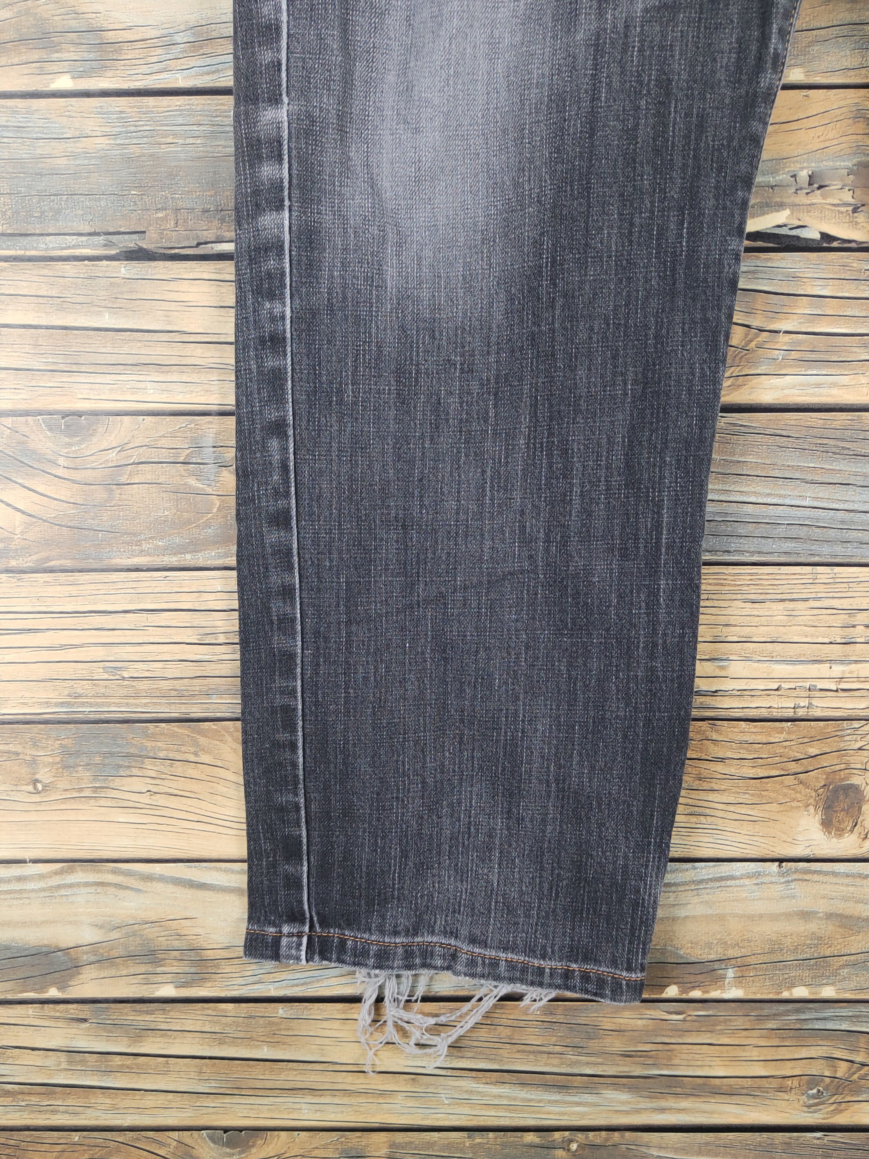 Edwin Edwin Black Distressed Ripped Jeans #W1322 Size US 35 - 4 Thumbnail